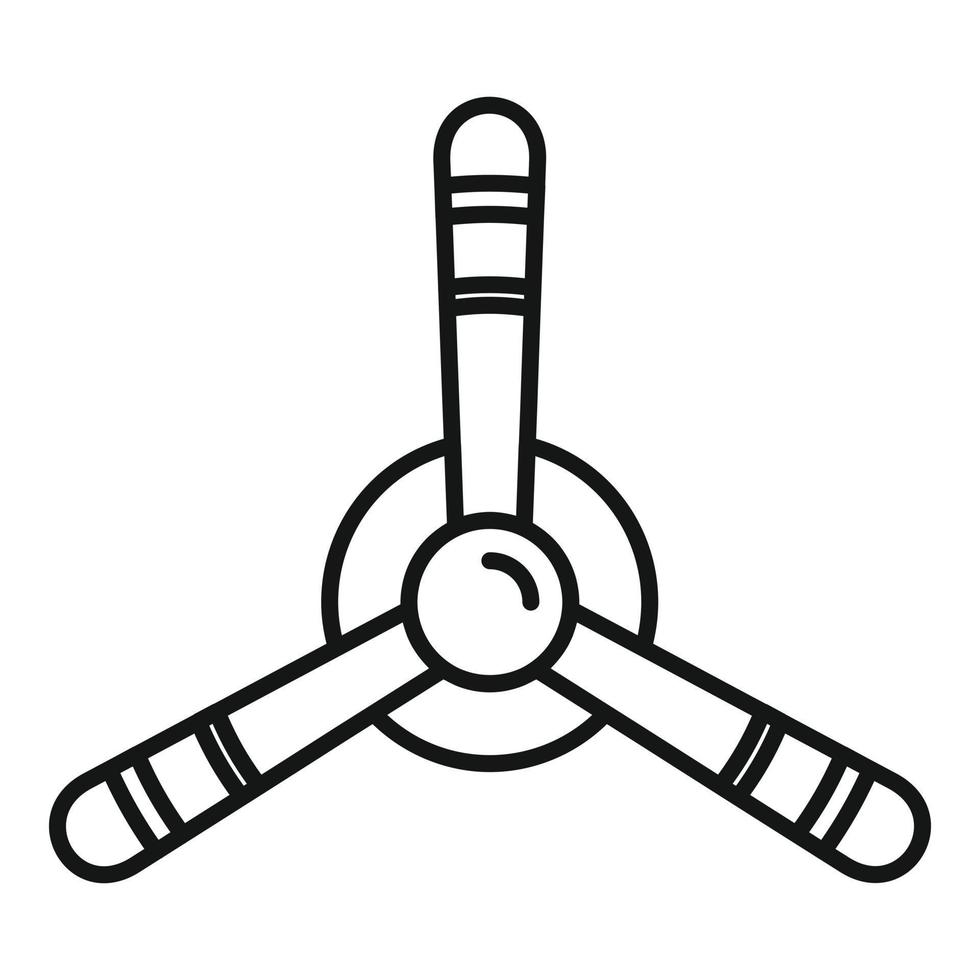 Aircraft repair propeller icon, outline style vector