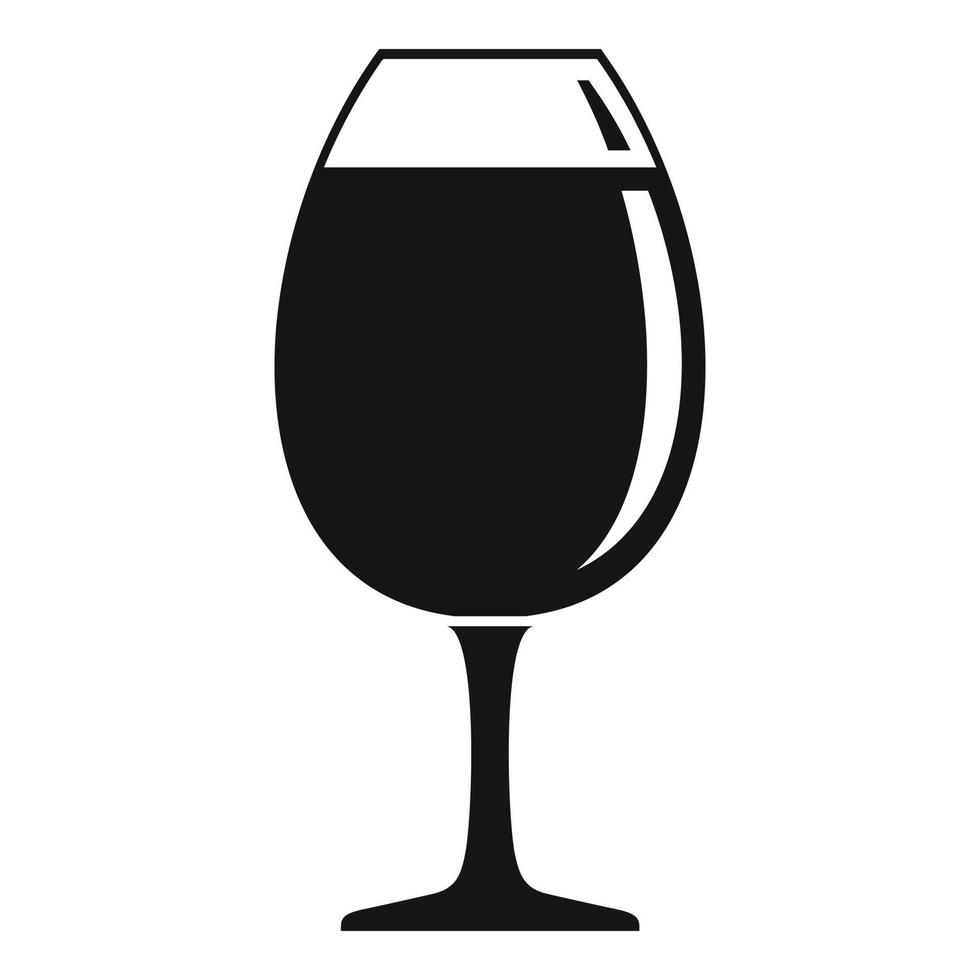 Restaurant wineglass icon, simple style vector