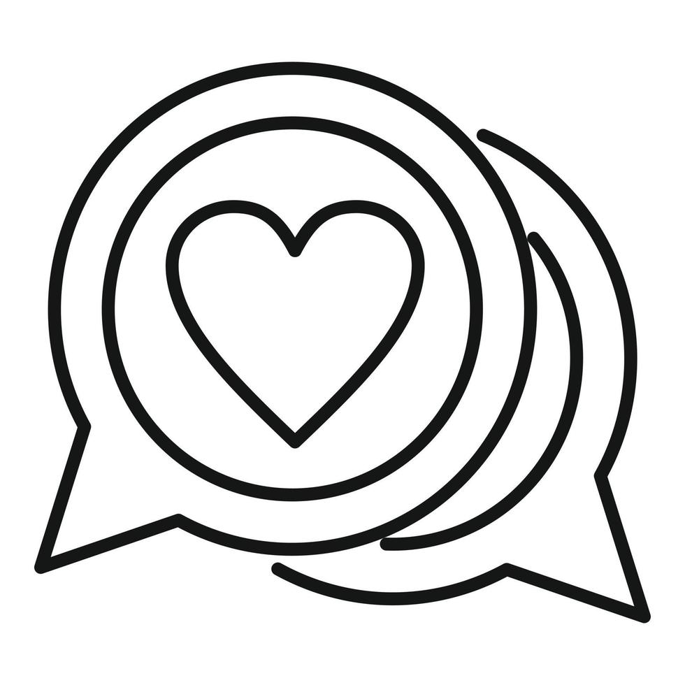 Like chat icon, outline style vector