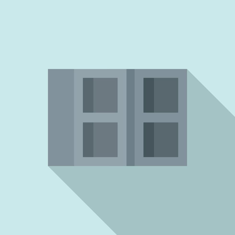 Construction stone brick icon, flat style vector