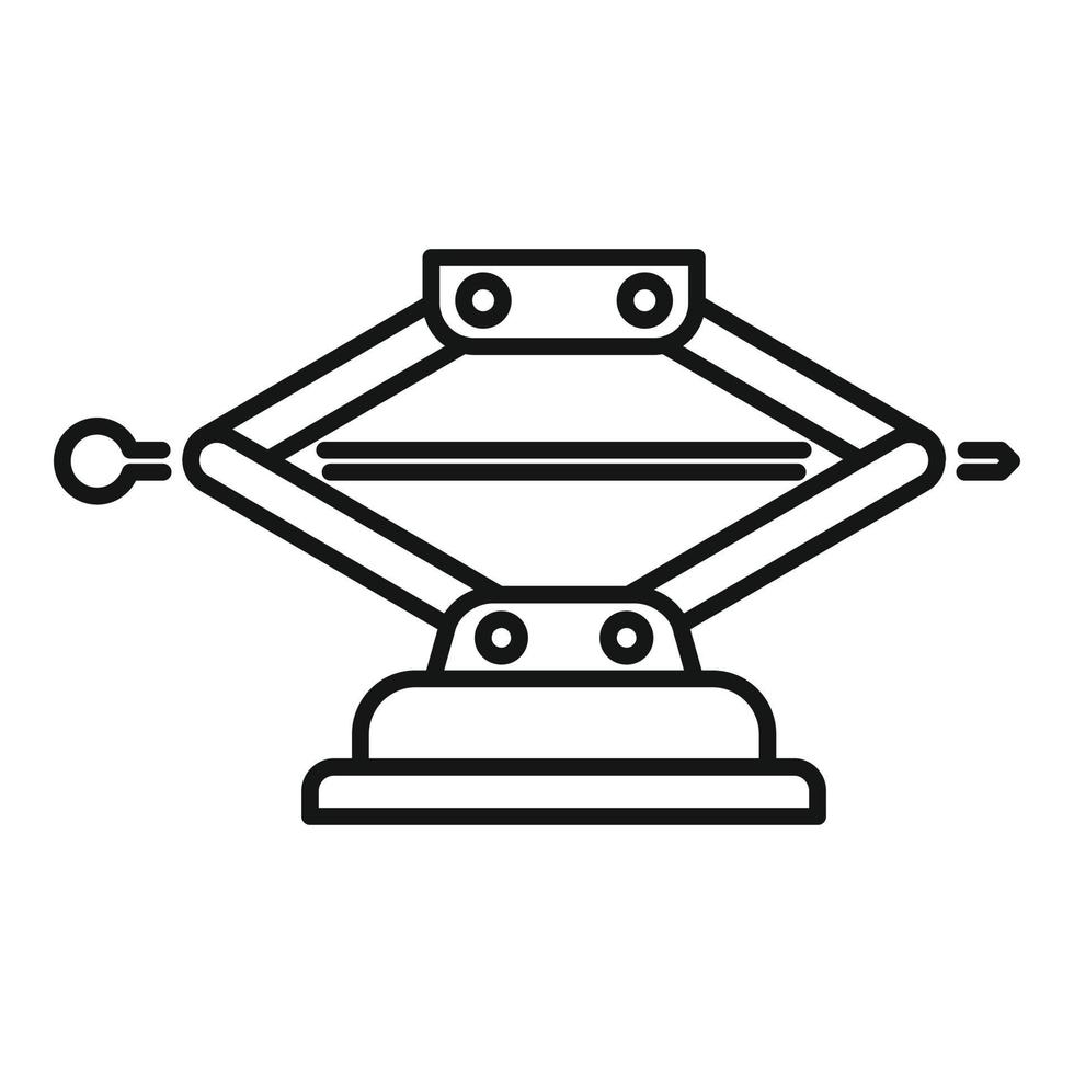 Machine jack-screw icon, outline style vector