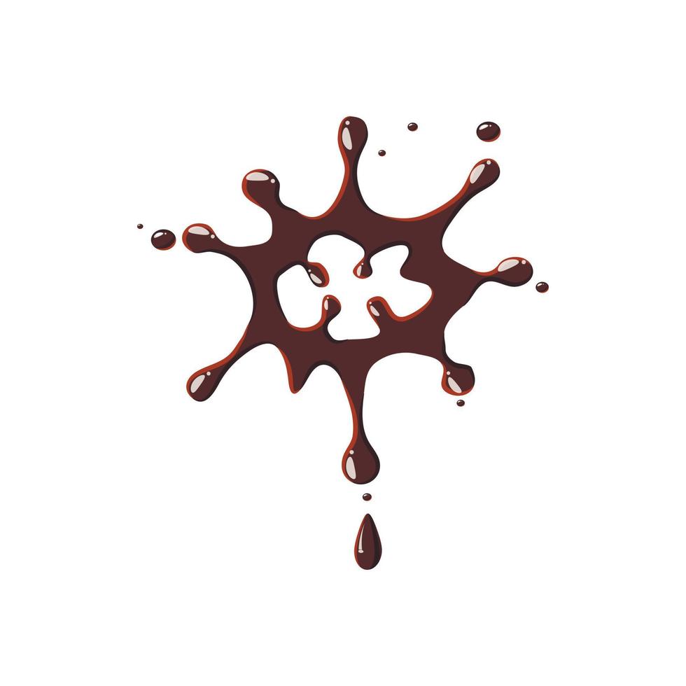 Drops of milk chocolate icon vector