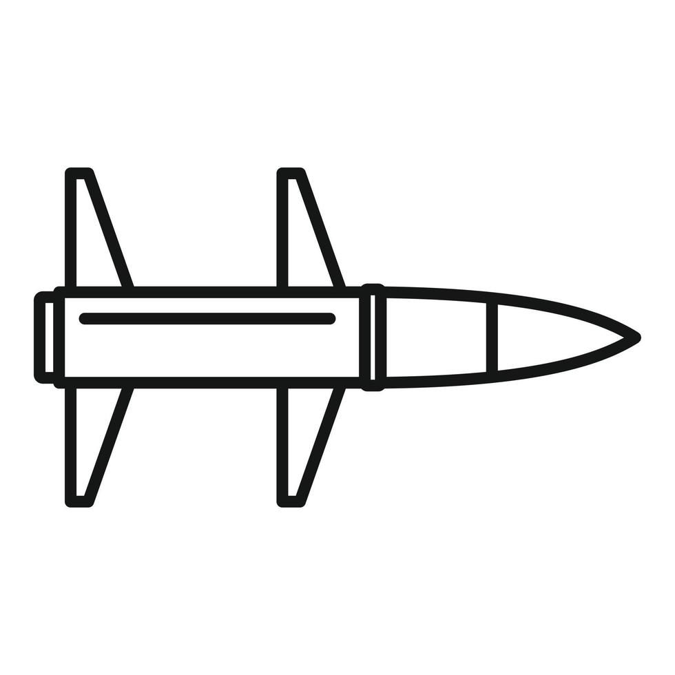 Missile broken icon, outline style vector