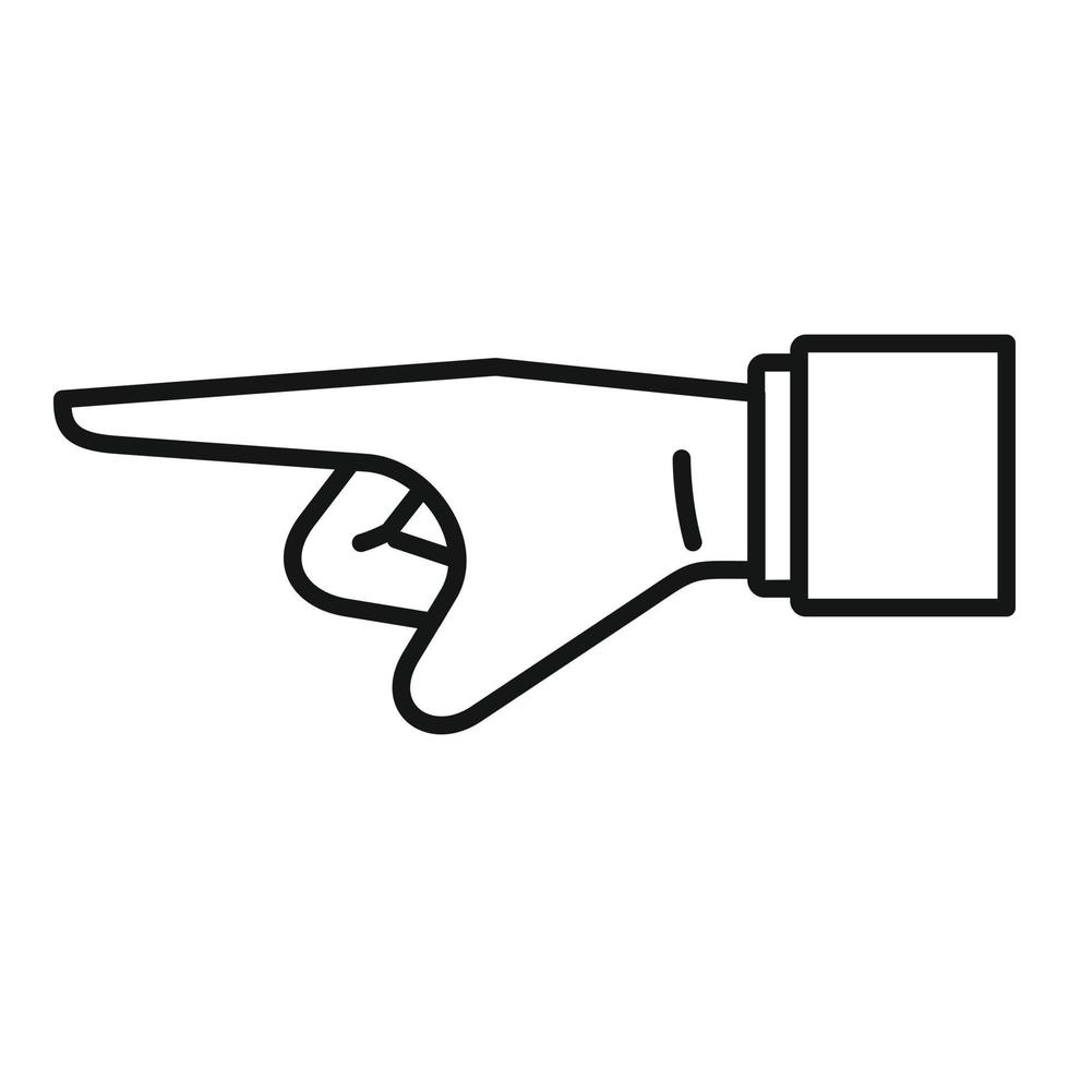 Prosecutor hand icon, outline style vector