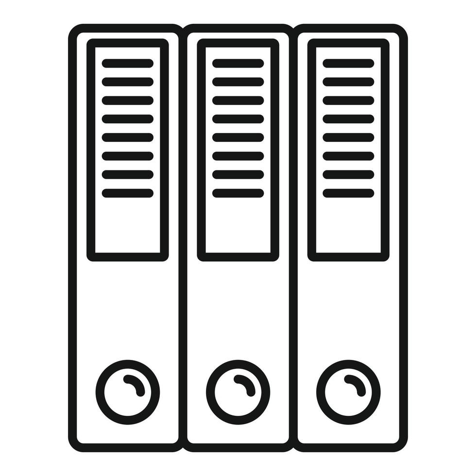 Notary folders icon, outline style vector