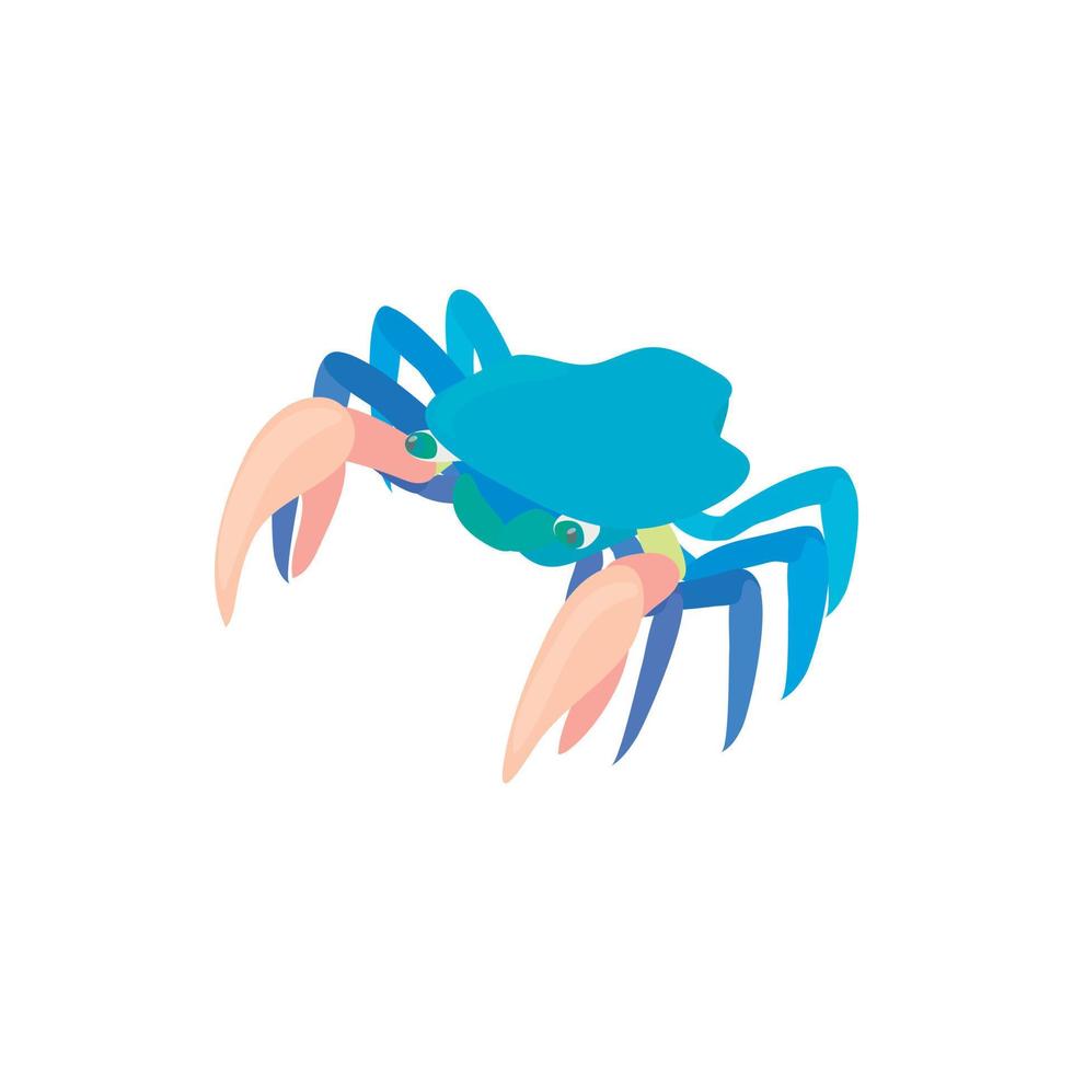 Cancer with large claws icon, cartoon style vector