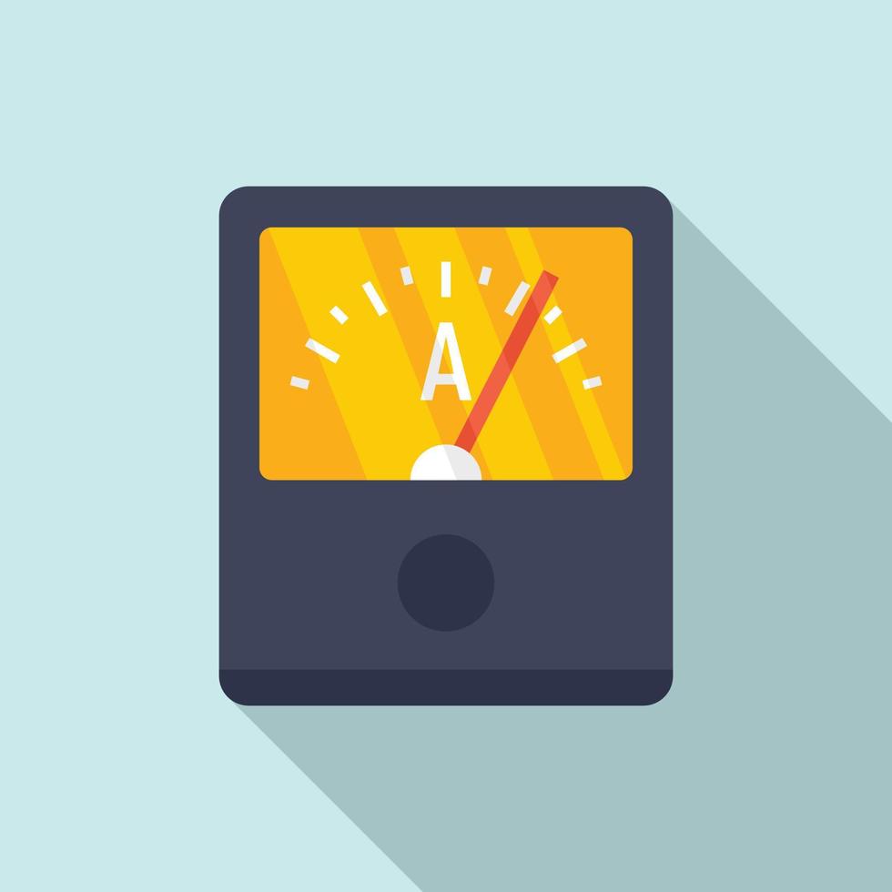 Ampere Meter device icon, flat style vector