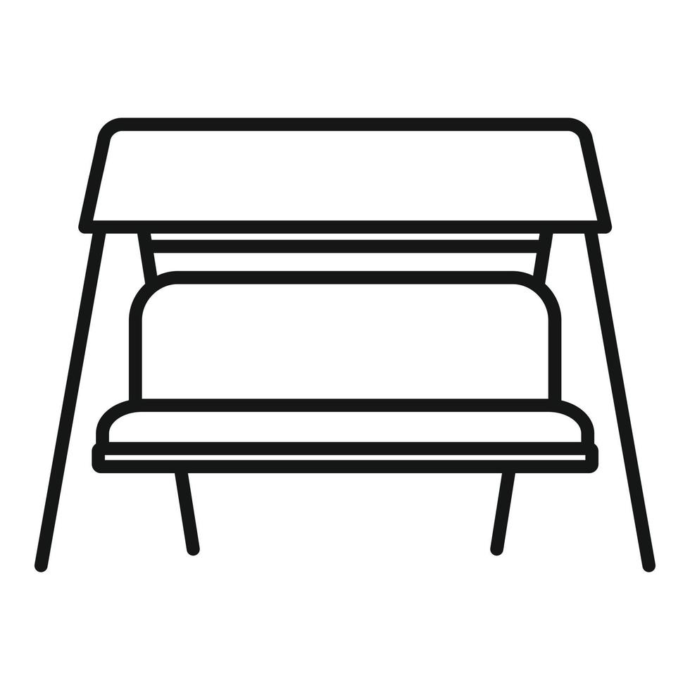 Swing textile chair icon, outline style vector