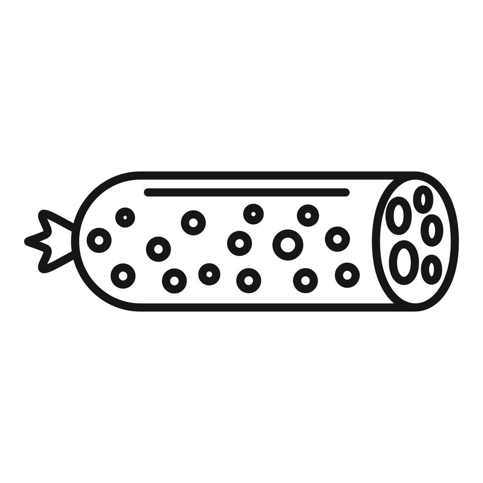 Cooking sausage icon, outline style vector