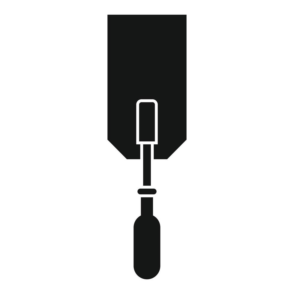 Putty knife wall icon, simple style vector