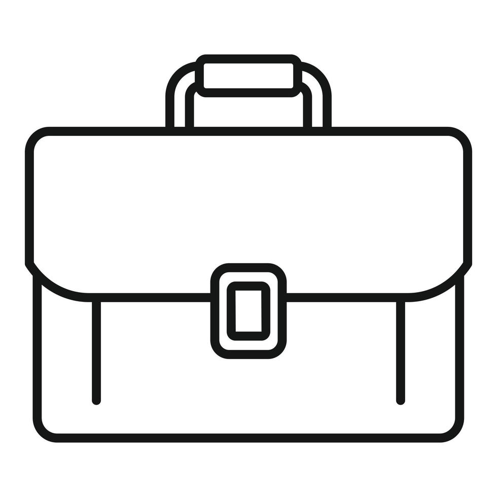 Office manager briefcase icon, outline style vector