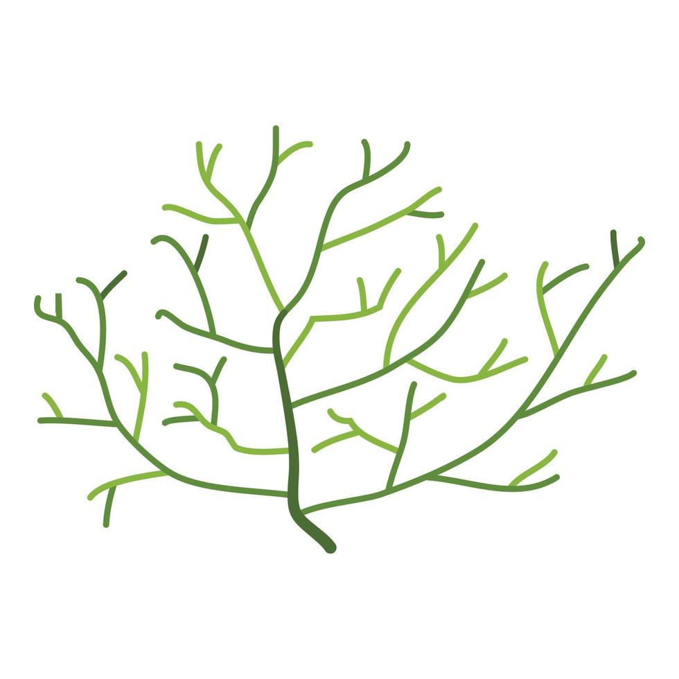 Aquarium thin plant icon, cartoon style vector