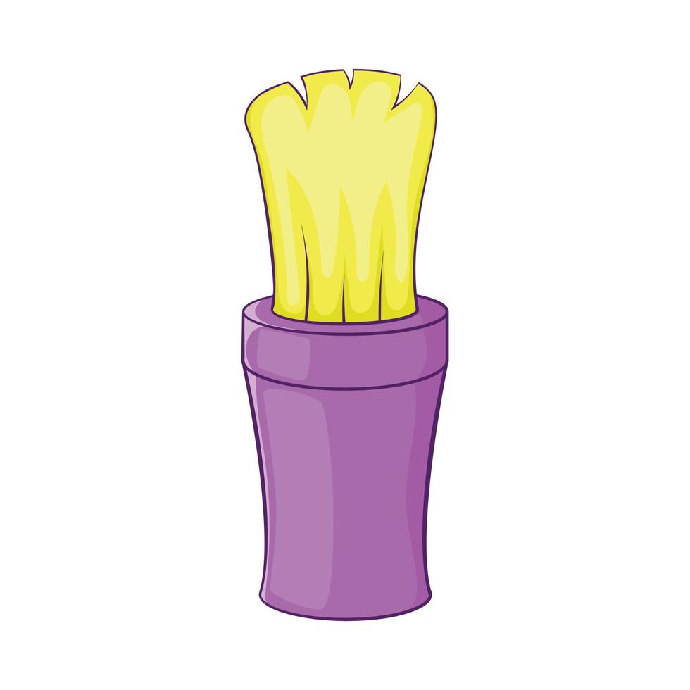 Shaving brush icon, cartoon style vector