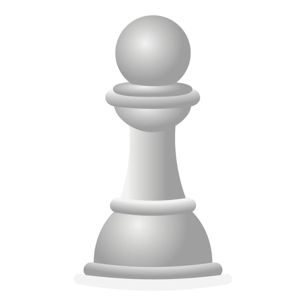 icono de peón de ajedrez blanco, estilo de dibujos animados 14505107 Vector  en Vecteezy