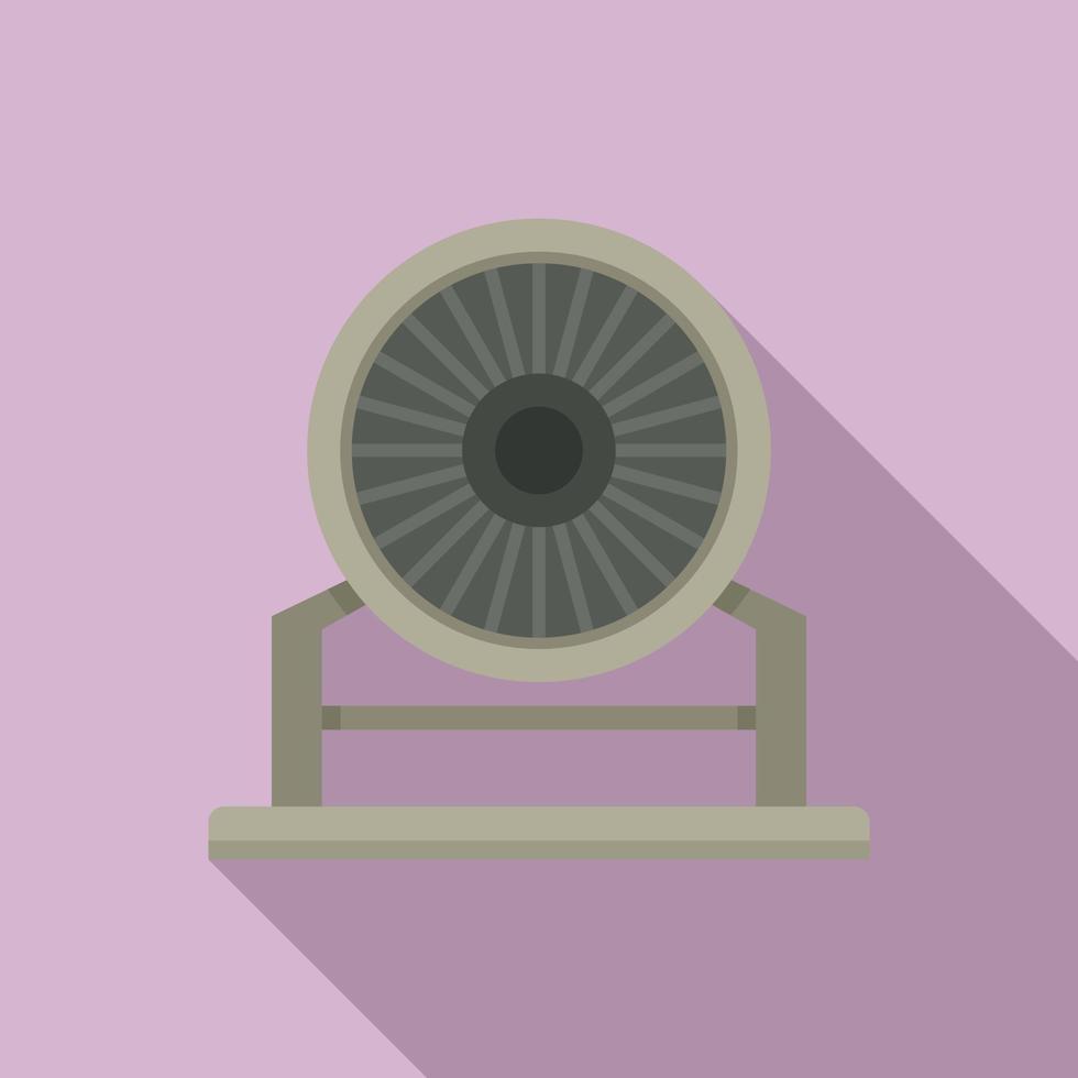 Aircraft repair turbine icon, flat style vector