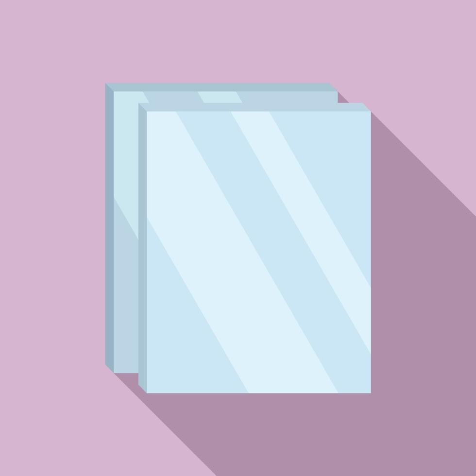 icono de vidrio de ventanas, estilo plano vector