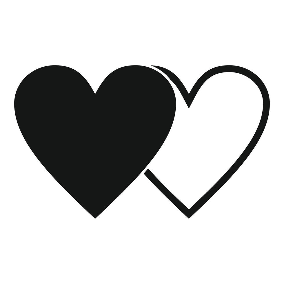 Stop racism love support icon, simple style vector