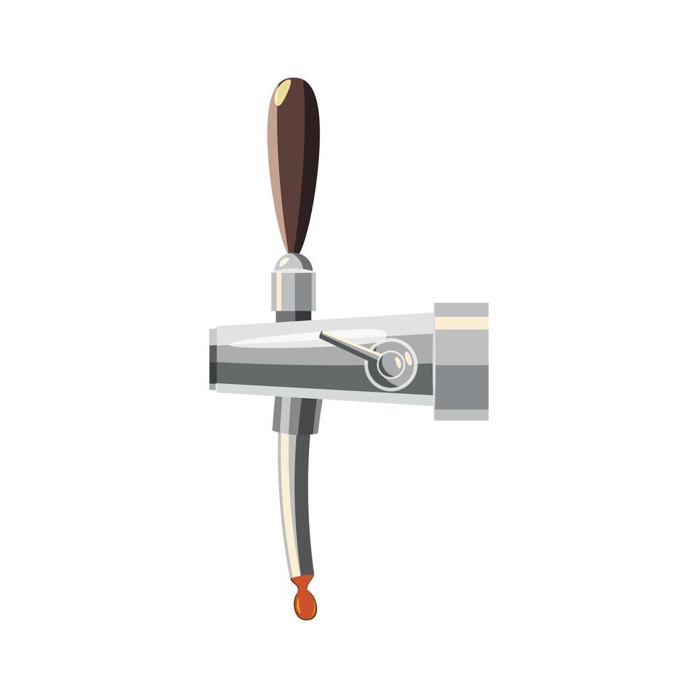 Beer tap icon, cartoon style vector