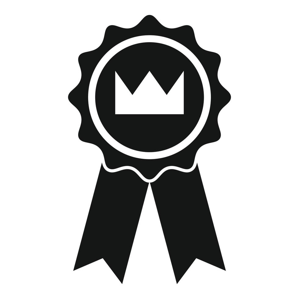 Emblem reputation icon, simple style vector