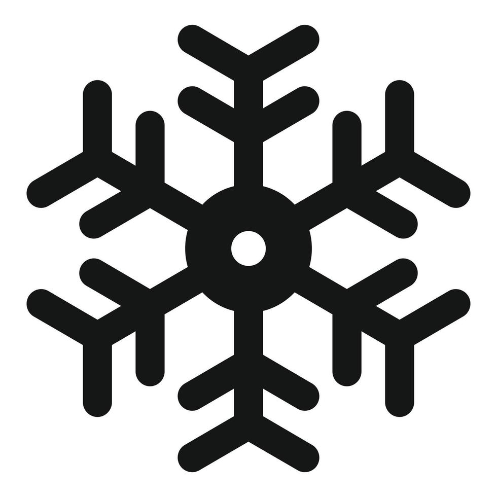 Snowflake element icon, simple style vector