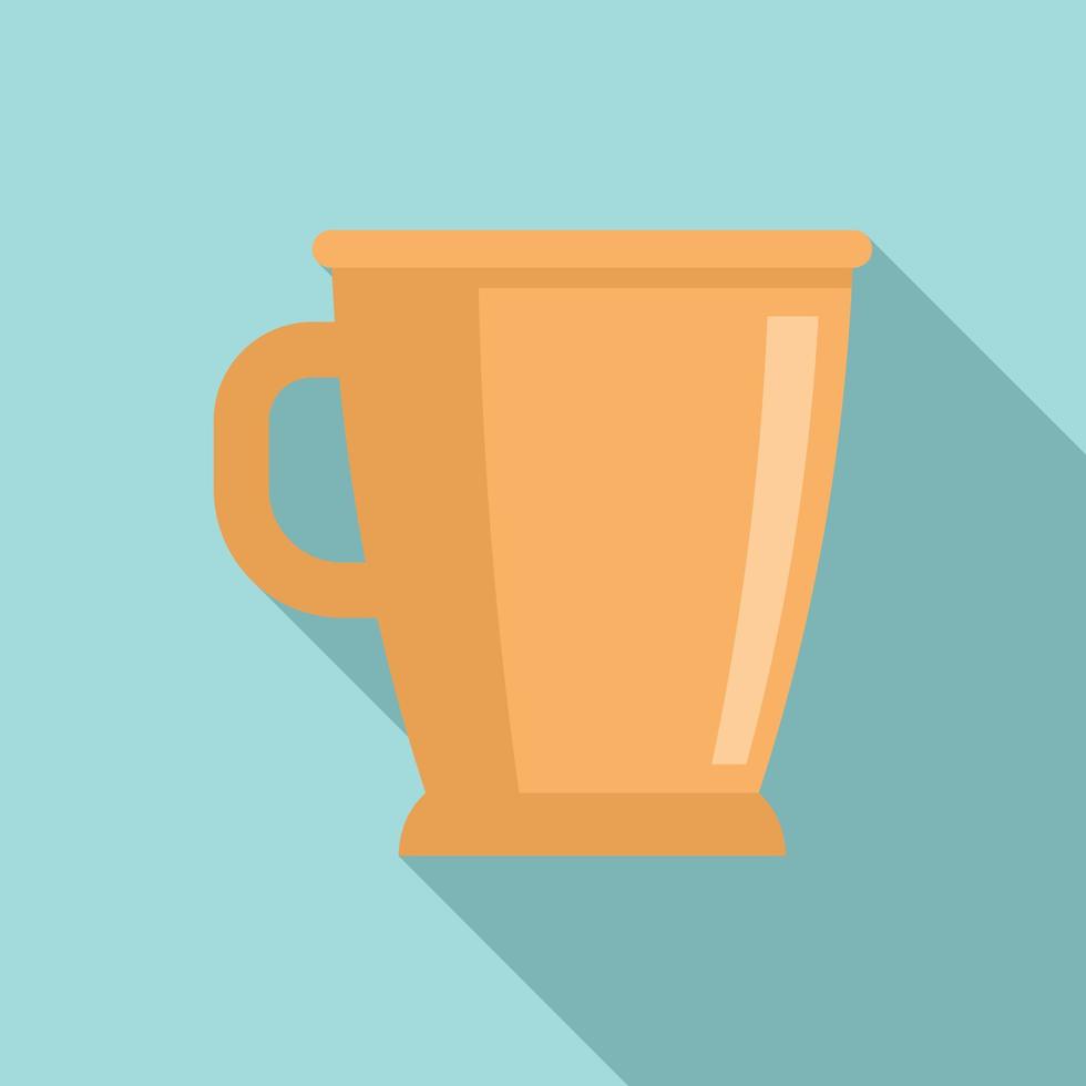 Mexican handmade cup icon, flat style vector