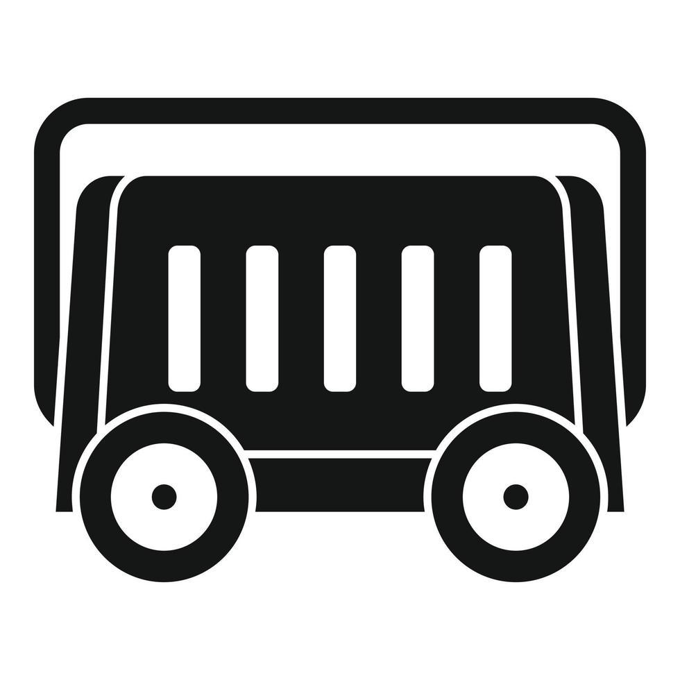 Portable generator icon, simple style vector