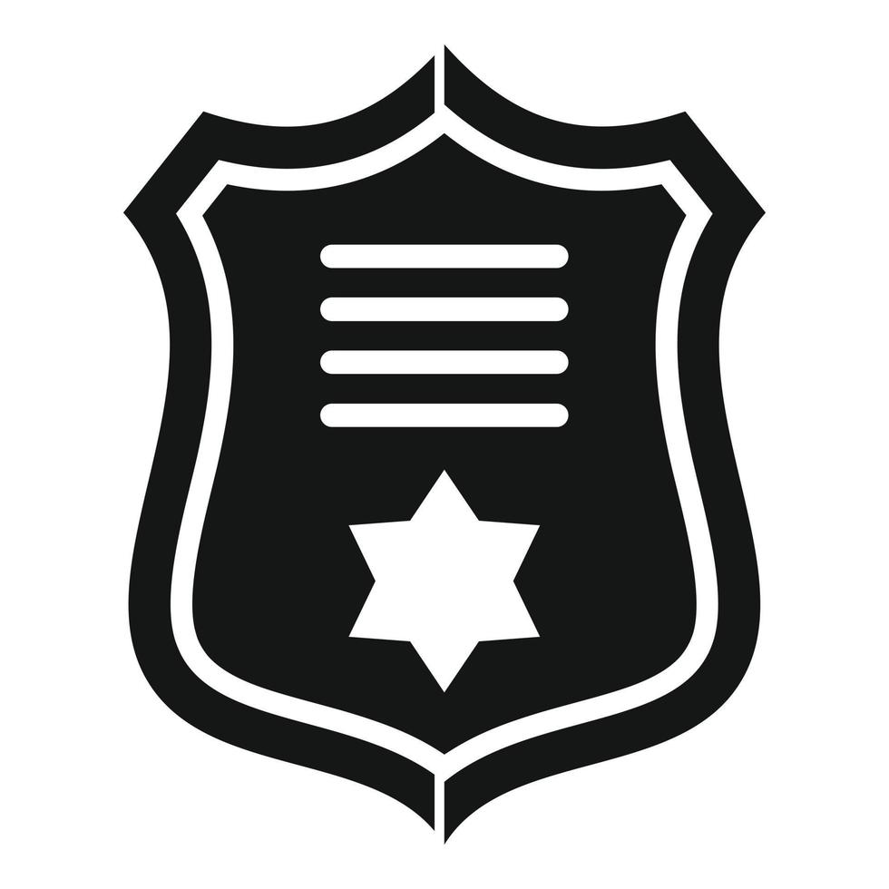 Prosecutor gold emblem icon, simple style vector