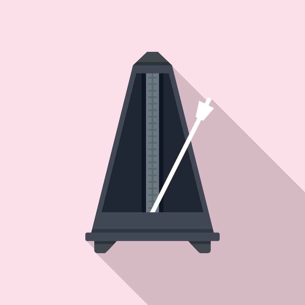 Classic metronome icon, flat style vector