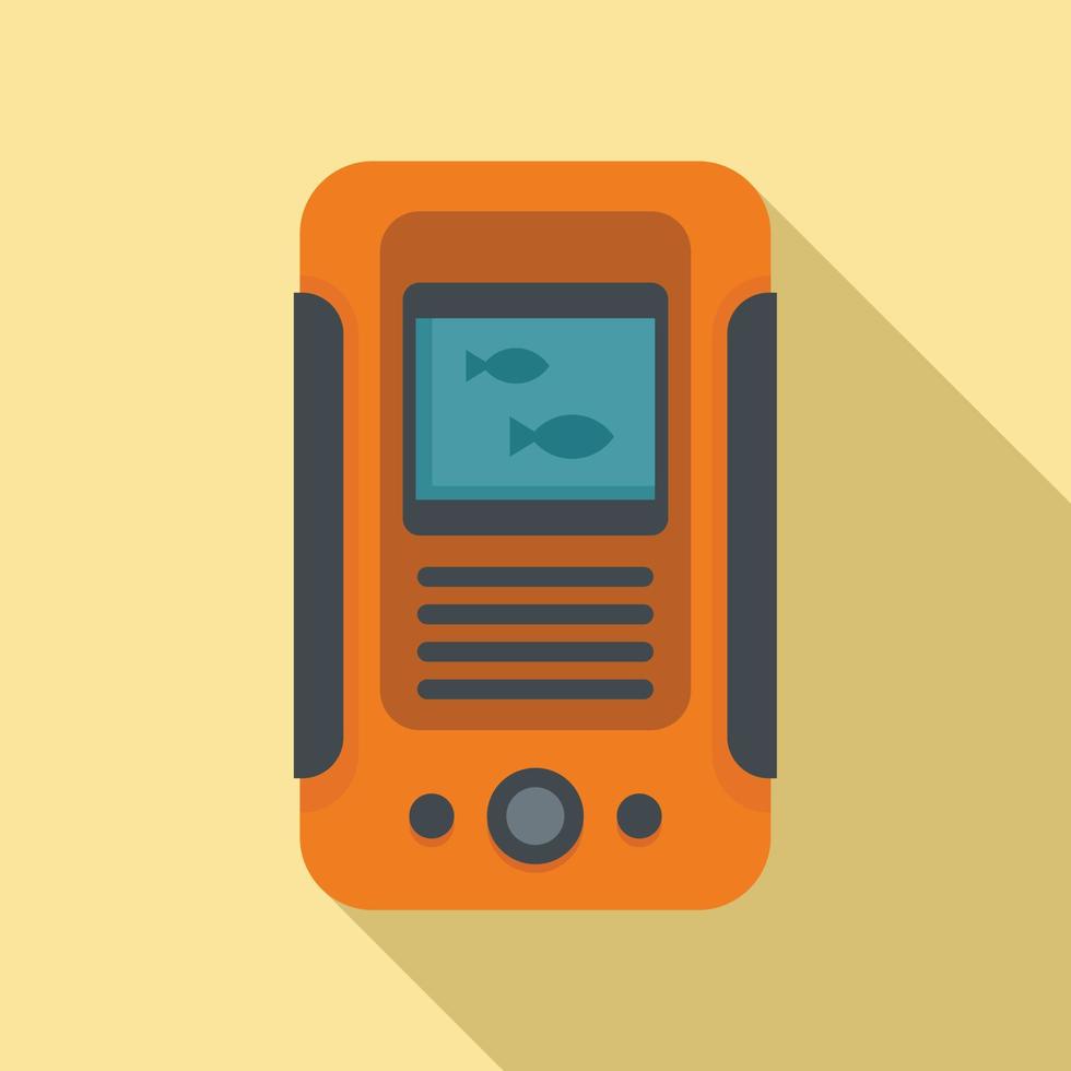 Water echo sounder icon, flat style 14505376 Vector Art at Vecteezy