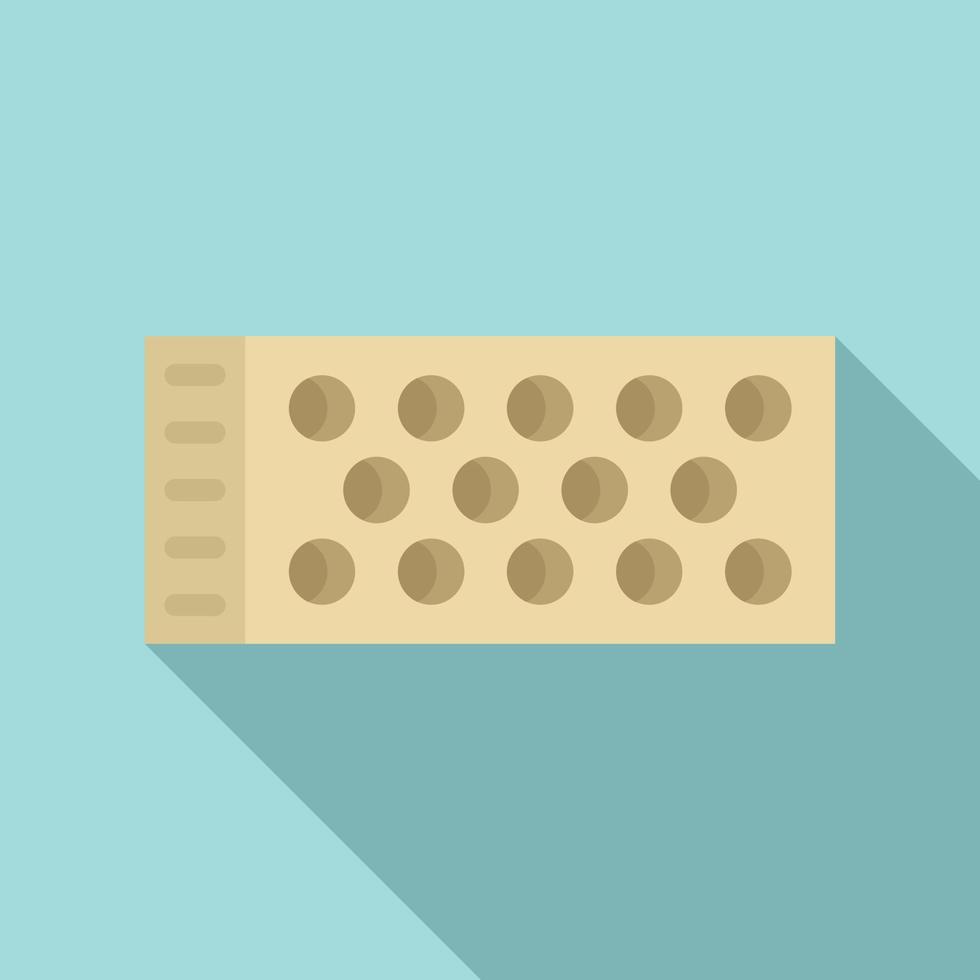 Brick cement icon, flat style vector