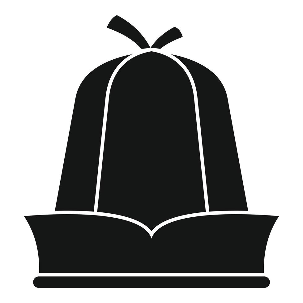 Sauna headwear icon, simple style vector
