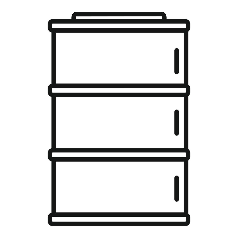 Storage oil barrel icon, outline style vector