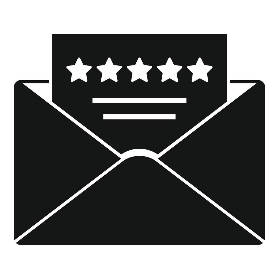 Mail reputation icon, simple style vector