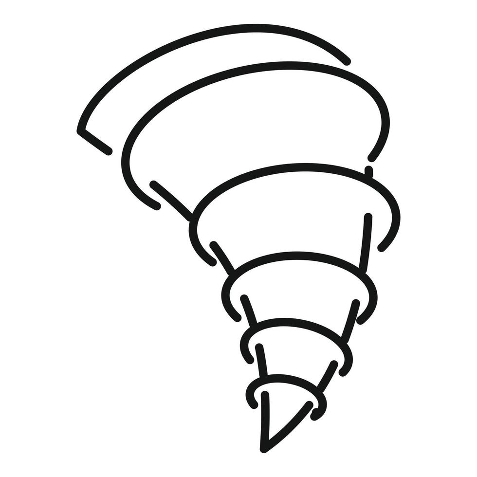 Water tornado icon, outline style vector