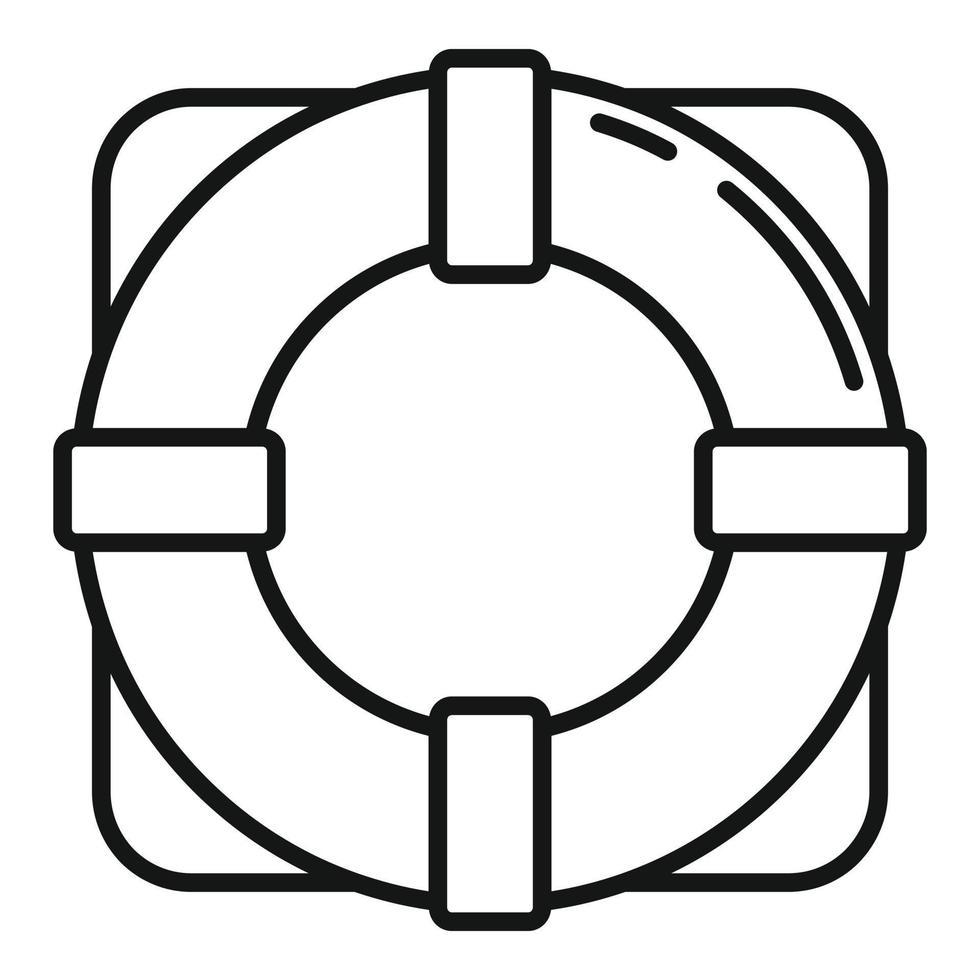 Cruise lifebuoy icon, outline style vector