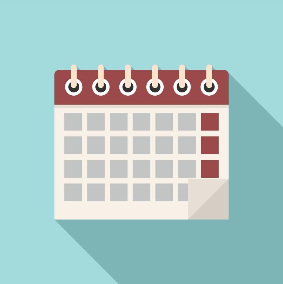 icono de calendario de gerente de oficina, estilo plano vector