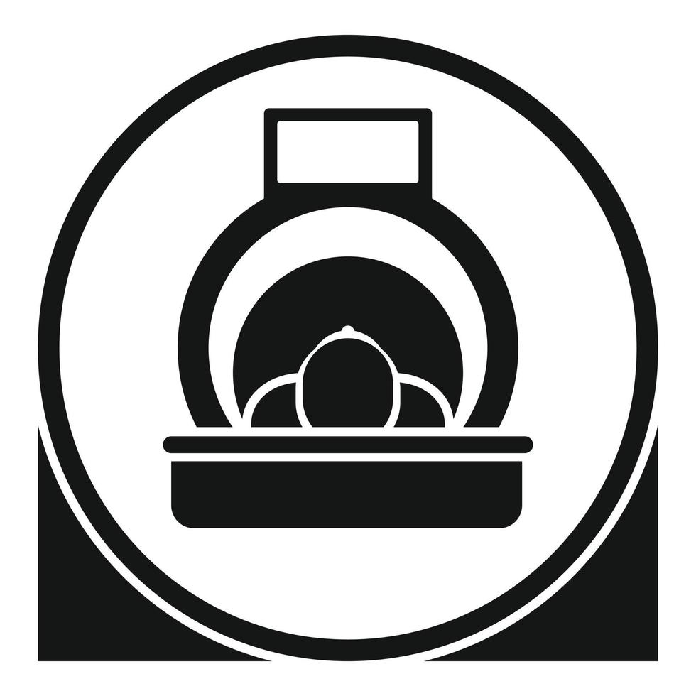 Man resonance imaging diagnostic icon, simple style vector