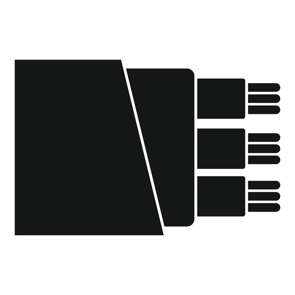 Information optical fiber icon, simple style vector