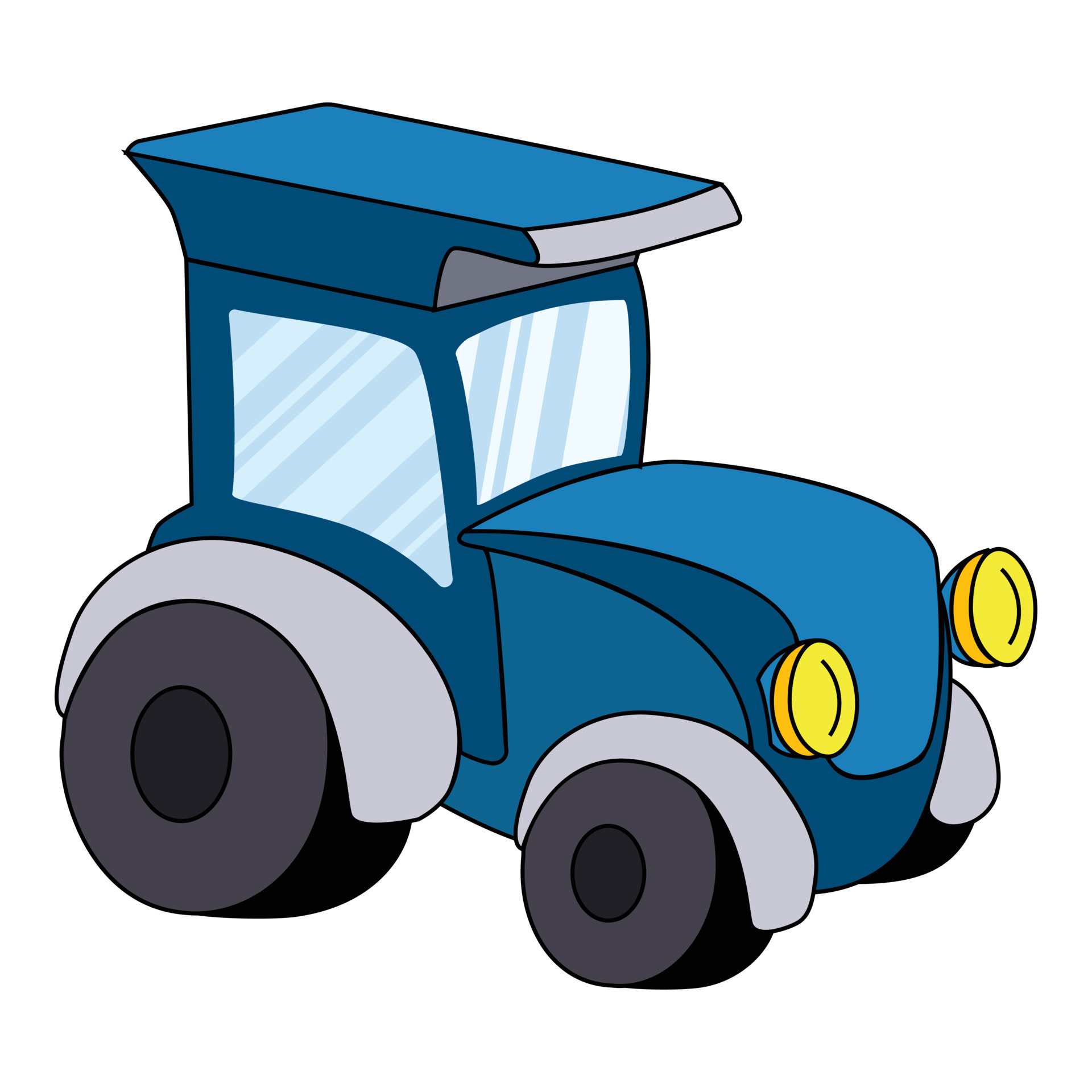 Tractor icon, cartoon style 14505516 Vector Art at Vecteezy