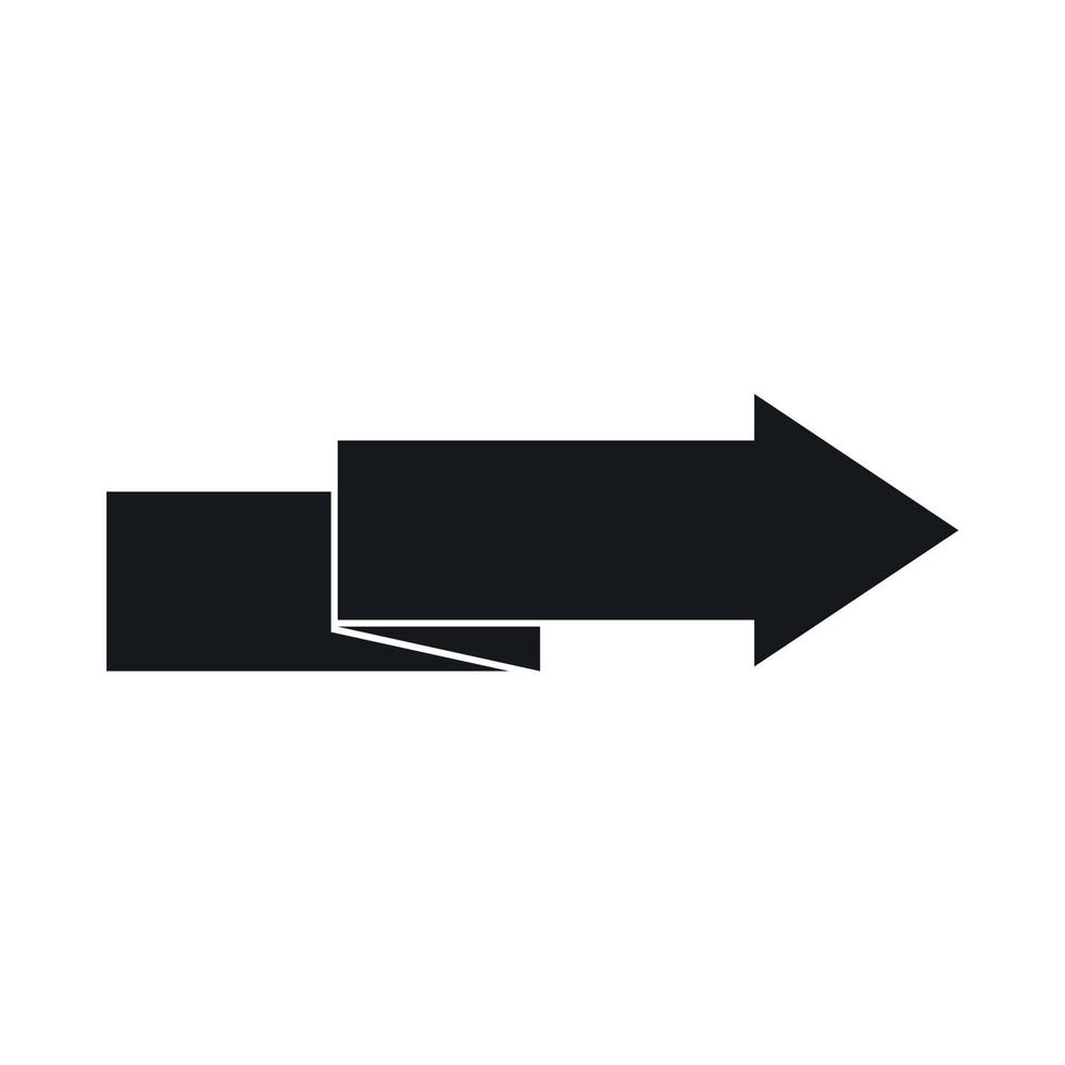 Arrow to right icon, simple style vector