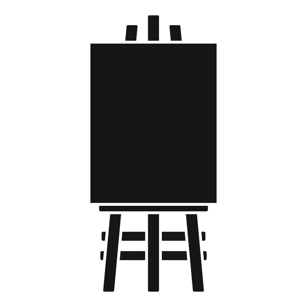 Wood easel icon, simple style vector