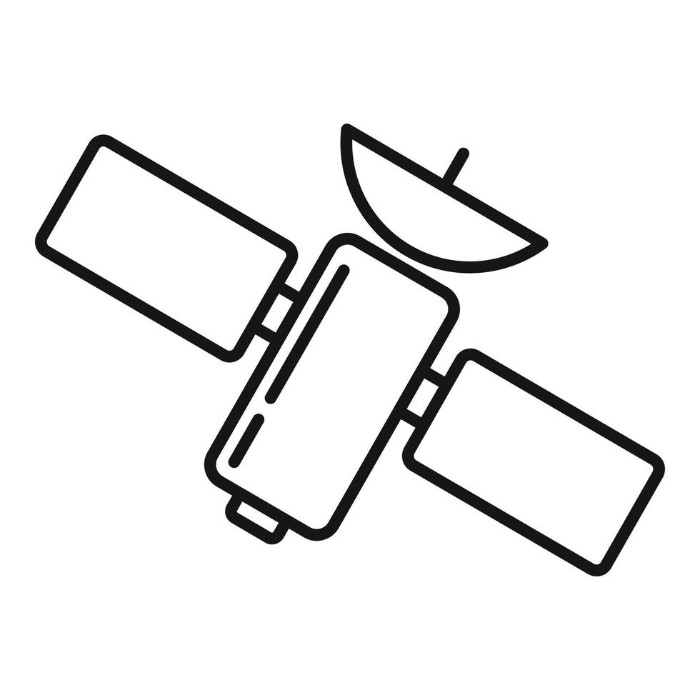 Discovery satellite icon, outline style vector