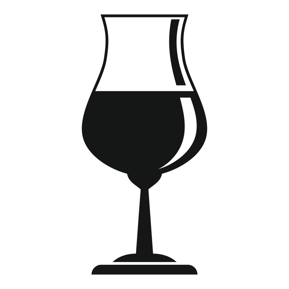 Alcohol glassware icon, simple style vector