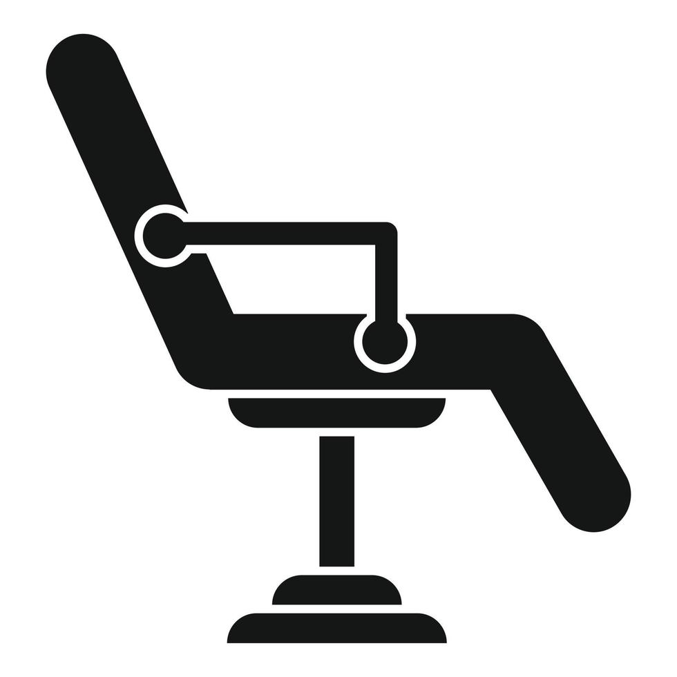 icono de silla de salón de perforación, estilo simple vector