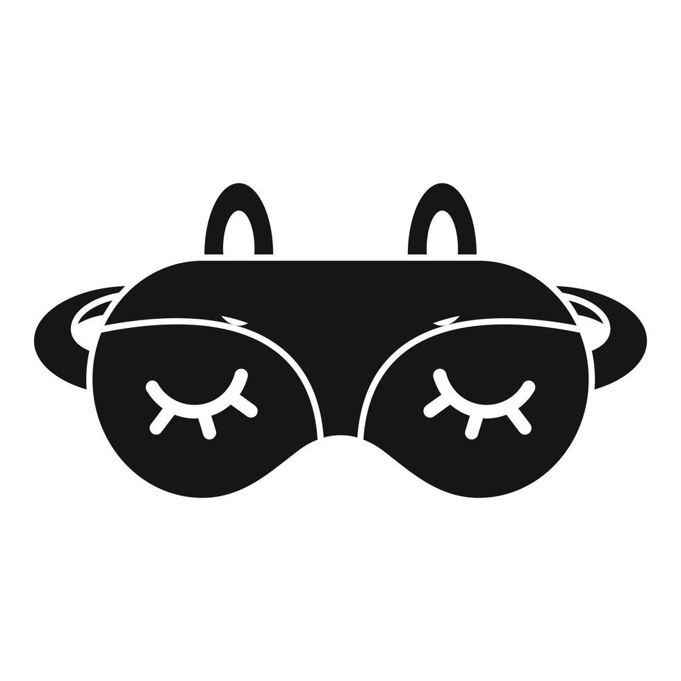 Lifestyle sleeping mask icon, simple style vector