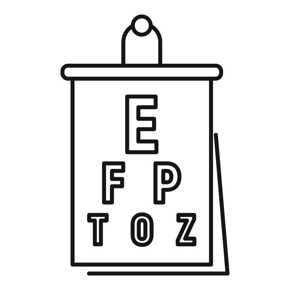 Eye examination banner icon, outline style vector