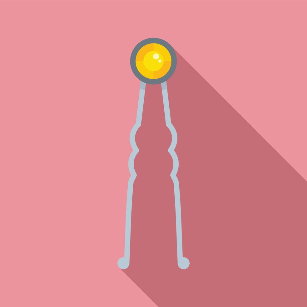 Clamp barrette icon, flat style vector