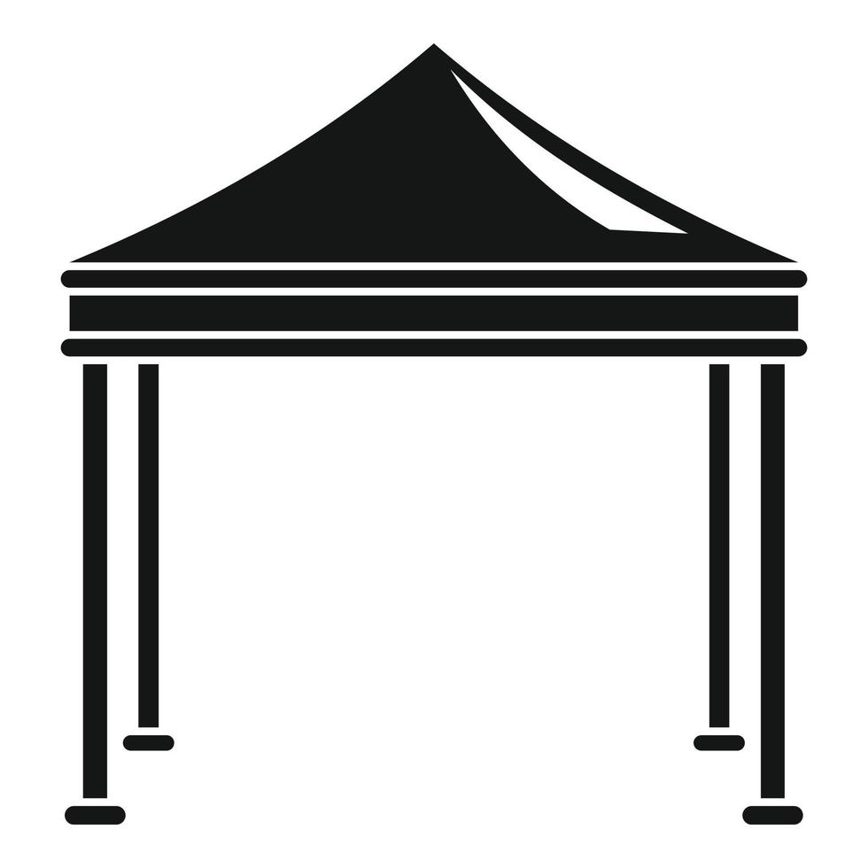 icono de carpa de jardín de eventos, estilo simple vector