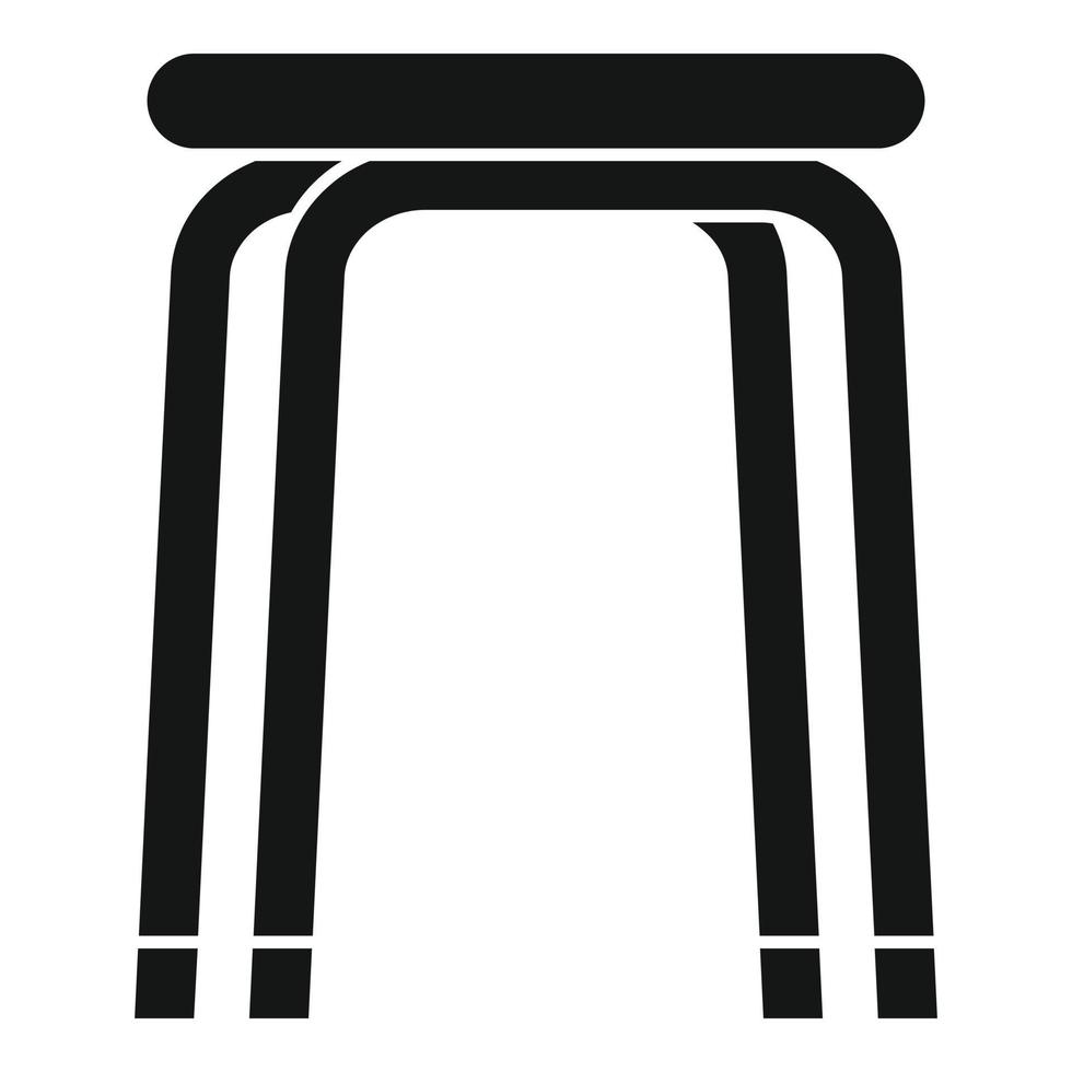 Stool icon, simple style vector