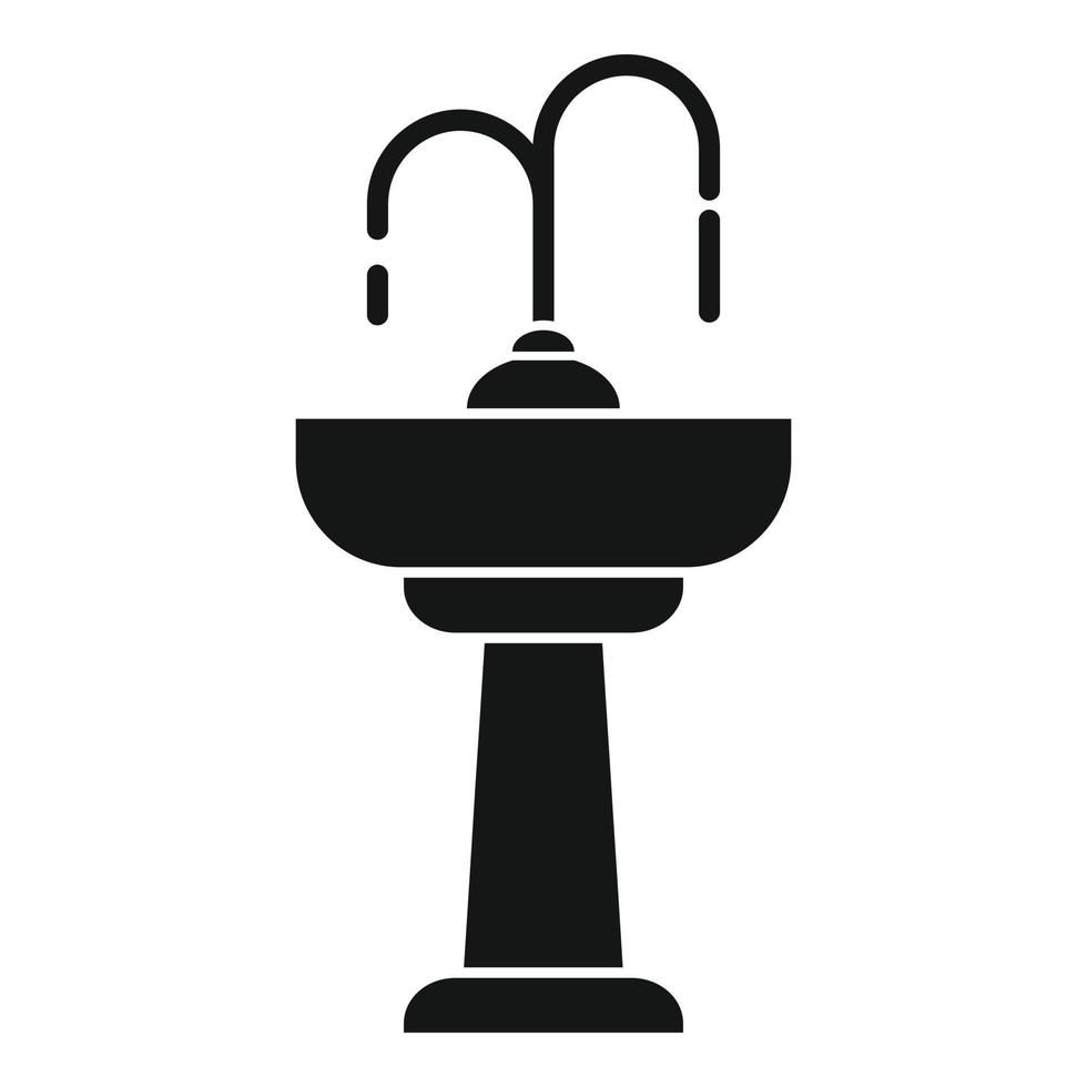 Hand drinking fountain icon, simple style vector